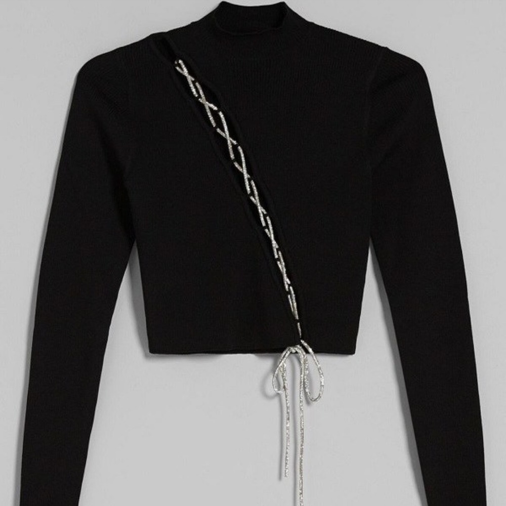 Bershka Ribbed Knit Top